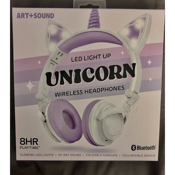 Unicorn Wireless Headphones for Kids, Bluetooth Over Ear Gaming Headset w/ Mic - Picture 5 of 9